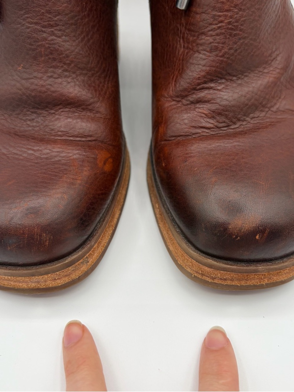 Korks By Kork-Ease Mertle Platform Square Toe Heel Ankle Boot Size 8 Oxblood - Picture 4 of 14